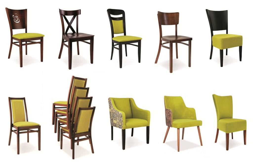 drewniane krzesła tapicerowane MM
